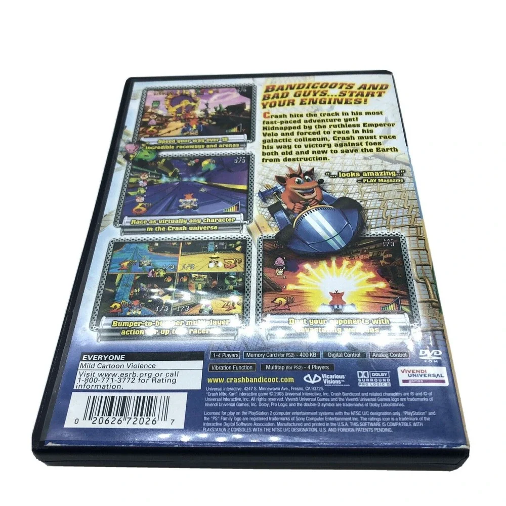 Crash Nitro Kart (Sony PlayStation 2, 2003) PS2 Black Label Bandicoot
